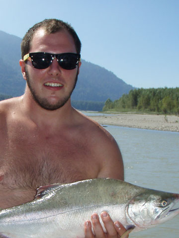 Fraser River salmon fishing guide photos