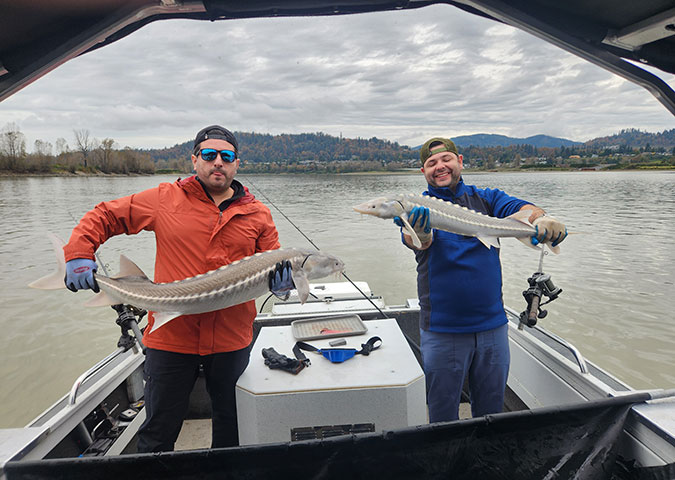 Fraser River sturgeon fishing guide photos